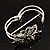 Swarovski Crystal Butterfly Hinged Bangle Bracelet (Silver&Jet Black) - view 7