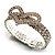 Dazzling Swarovski Crystal Heart Flex Bangle Bracelet (Silver Tone) - view 9