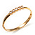 Thin Gold Tone CZ  Bangle Bracelet
