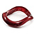 Light Crimson Curvy Acrylic Bangle Bracelet