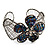Silver Tone Beaded Flower Wire Flex Cuff Bracelet - 20cm Length - view 7