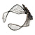 Silver Tone Beaded Flower Wire Flex Cuff Bracelet - 20cm Length - view 10