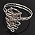 Rhodium Plated 'Snaky Knot' Upper Arm Bracelet Armlet - view 10