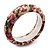 Floral Fabric Bangle Bracelet -18cm Length - view 4