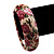 Floral Fabric Bangle Bracelet -18cm Length - view 2