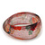 Pink Glittering Resin 'Fruit' Bangle Bracelet - 20cm Length - view 3