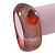 Pink Glittering Resin 'Fruit' Bangle Bracelet - 20cm Length - view 7