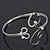 Rhodium Plated 'Swirls' Armlet Upper Arm Cuff Bracelet - Adjustable - view 7