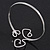 Rhodium Plated 'Swirls' Armlet Upper Arm Cuff Bracelet - Adjustable - view 4