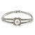Classic Crystal, Simulated Pearl Bracelet In Rhodium Plating - Up to 17cm Length - view 2