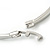 Rhodium Plated Crystal Double Dolphin Bangle Bracelet - up to 17cm Length - view 7