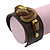 Citrine/ Smokey Topaz Coloured Swarovski Crystal 'Knot' Dark Brown Leather Flex Cuff Bracelet - Adjustable - view 3