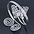 Silver Plated Filigree, Crystal Butterfly & Twirl Upper Arm, Armlet Bracelet - Adjustable - view 12