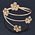 Gold Plated Crystal Daisy Upper Arm, Armlet Bracelet - Adjustable - view 9