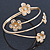 Gold Plated Crystal Daisy Upper Arm, Armlet Bracelet - Adjustable - view 5
