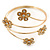 Gold Plated Crystal Daisy Upper Arm, Armlet Bracelet - Adjustable - view 12