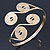Greek Style Swirl Upper Arm, Armlet Bracelet In Gold Plating - Adjustable - view 2