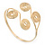 Greek Style Swirl Upper Arm, Armlet Bracelet In Gold Plating - Adjustable - view 11