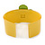 Yellow, Light Green Crystal Acrylic 'Gingerbread Man' Cuff Bracelet - 19cm L - view 3
