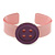 Light Pink, Purple Acrylic Button Cuff Bracelet - 19cm L