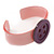 Light Pink, Purple Acrylic Button Cuff Bracelet - 19cm L - view 3