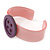 Light Pink, Purple Acrylic Button Cuff Bracelet - 19cm L - view 6