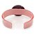 Light Pink, Purple Acrylic Button Cuff Bracelet - 19cm L - view 5