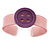 Light Pink, Purple Acrylic Button Cuff Bracelet - 19cm L - view 4