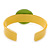 Yellow, Light Green Acrylic Button Cuff Bracelet - 19cm L - view 5