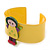Yellow, Green, Pink, Purple Dolly Acrylic Wide Cuff Bracelet - 19cm L - view 5