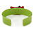 Salad Green, Magenta Acrylic 'Kitty' Cuff Bracelet - 19cm L - view 4