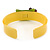 Yellow, Light Green Acrylic 'Kitty' Cuff Bracelet - 19cm L - view 6