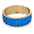 Blue Sequin Disco Magnetic Bangle Bracelet In Gold Plating - 19cm L - view 6