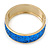 Blue Sequin Disco Magnetic Bangle Bracelet In Gold Plating - 19cm L - view 7