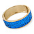 Blue Sequin Disco Magnetic Bangle Bracelet In Gold Plating - 19cm L - view 8