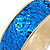 Blue Sequin Disco Magnetic Bangle Bracelet In Gold Plating - 19cm L - view 3