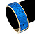 Blue Sequin Disco Magnetic Bangle Bracelet In Gold Plating - 19cm L - view 5
