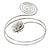 Rhodium Plated Crystal Flower and Swirl Circle Upper Arm, Armlet Bracelet - 27cm L - view 11