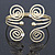 Greek Style Swirl Upper Arm, Armlet Bracelet In Gold Plating - 27cm L - Adjustable