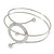 Silver Tone Open Circle Geometric with Clear Accent Upper Arm/ Armlet Bracelet - up to 27cm L - view 5