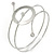 Silver Tone Open Circle Geometric with Clear Accent Upper Arm/ Armlet Bracelet - up to 27cm L - view 4