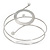 Silver Tone Open Circle Geometric with Clear Accent Upper Arm/ Armlet Bracelet - up to 27cm L - view 2