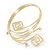 Greek Style Upper Arm, Armlet Bracelet In Gold Plating - 28cm L - Adjustable - view 3