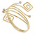 Greek Style Upper Arm, Armlet Bracelet In Gold Plating - 28cm L - Adjustable - view 4