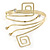 Greek Style Upper Arm, Armlet Bracelet In Gold Plating - 28cm L - Adjustable - view 6