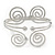 Greek Style Swirl Upper Arm, Armlet Bracelet In Rhodium Plating - 27cm L - Adjustable