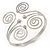 Greek Style Swirl Upper Arm, Armlet Bracelet In Rhodium Plating - 27cm L - Adjustable - view 3