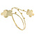 Gold Tone Double Flower Upper Arm, Armlet Bracelet - 27cm L - view 6