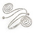 Egyptian Style Swirl Upper Arm, Armlet Bracelet In Rhodium Plating with Hammered Detailing - Adjustable - view 5