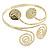 Gold Tone Hammered Circles And Swirls Upper Arm/ Armlet Bracelet - Adjustable - view 6